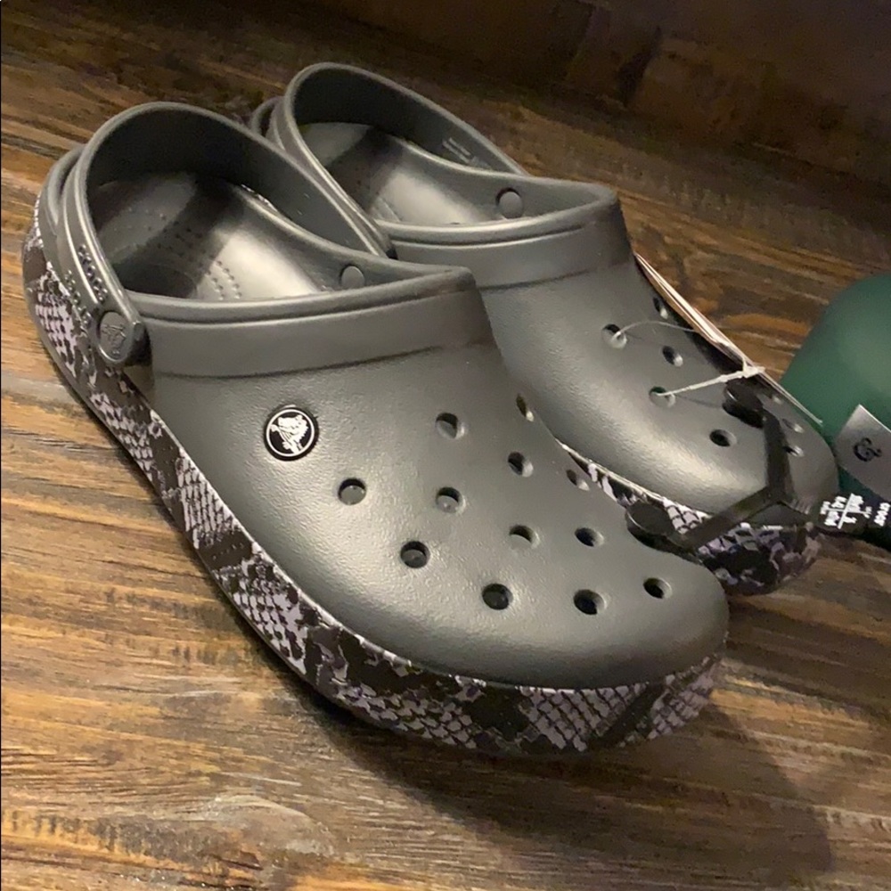 Snakeskin Crocs